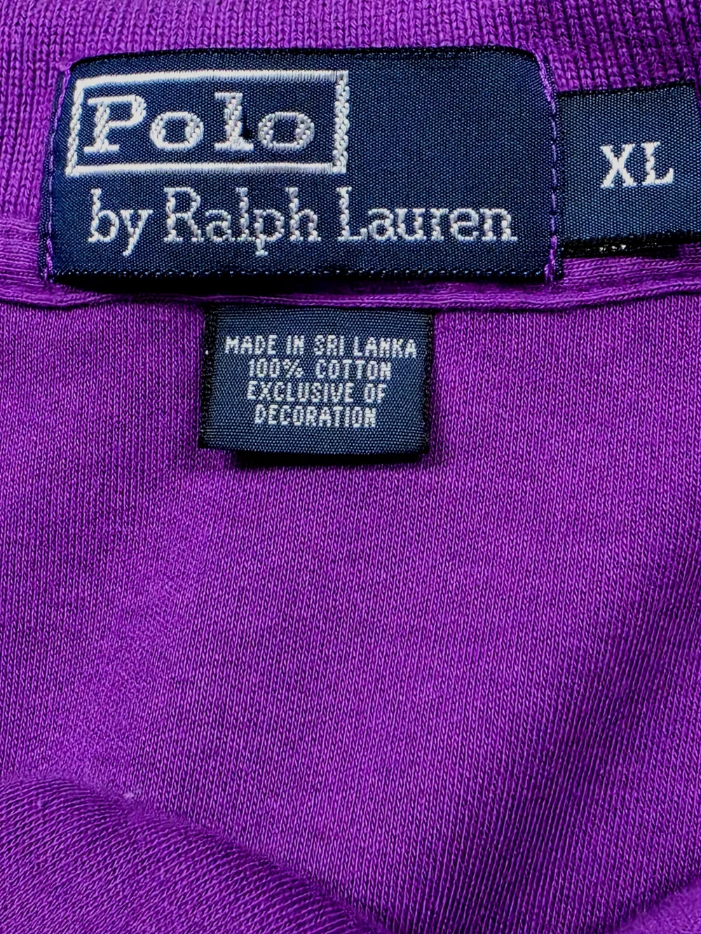 Vintage 90s Polo Ralph Lauren Men's XL Purple Polo Shirt Green Pony